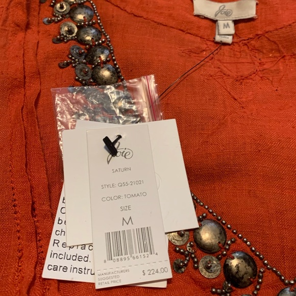 'Saturn' Embellished Silk Top - Picture 4 of 4